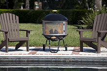 Load image into Gallery viewer, Bessemer 01471 28" Patio Fireplace, Black and Silver