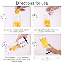 Load image into Gallery viewer, Tenswall Portable, Personal Size Smoothies and Shakes, Handheld Fruit Machine 13oz USB Rchargeable Juicer Cup, Ice Blender Mixer Home/Of, 380ML, White