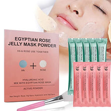 Load image into Gallery viewer, Jelly Facial Mask Peel Off Crystal Face Jelly Mask Powder Hydrating Gel Peel Off Rubber, Hyaluronic Acid Essence Sets, Diy Spa Anti-Aging Egyptian Rose Powder Natural, Facial Jelly Mask Powder, Hyaluronic Acid 10 PCS