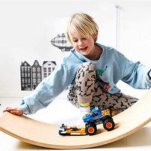 Load image into Gallery viewer, Wooden Wobble Balance Board, Gentle Monster 35 Inch Rocker Board Natural Wood, Kids Toddler Open Ended Learning Toy , Yoga Curvy Board for Classroom & Office Adult