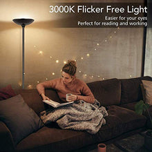 Load image into Gallery viewer, Floor Lamp - Torchiere Floor Lamp, 24W Dimmable Floor Lamp, 2160 Lumens, 3000K Warm White, Energy-saving, Metal Material, LED Floor lamp for Living Room, Standing Lamps for Bedrooms, Reading & Office
