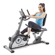Load image into Gallery viewer, Marcy Magnetic Recumbent Exercise Bike with 8 Resistance Levels NS-40502R,Grey