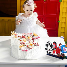 Load image into Gallery viewer, Farm Animal 1st Birthday Party Table Decoration, One Table Topper Letter Sign Wood Farm Barnyard First Birthday Milestone Baby Shower Decoration Barn Photo Props Centerpiece Grass Children Newborn