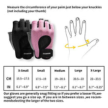 Load image into Gallery viewer, KANSOON Workout Gloves, Knuckle Weight Lifting Shorty Fingerless Gloves with Curved Open Back, for Powerlifting, Gym, Crossfit, Women and Men (Pink, Small)
