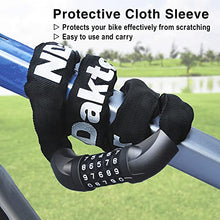Load image into Gallery viewer, NDakter Bike Chain Lock, 5 Digit Combination Heavy Duty Anti Theft Bicycle Chain Lock, 3.2 Feet Long Security Resettable Bike Locks for Bike, Bicycle, Scooter, Motorcycle, Door, Gate, Fence