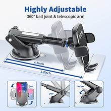 Load image into Gallery viewer, 3-in-1 Suction Cup Phone Holder Windshield/Dashboard/Air Vent, Oqtiq Dashboard & Windshield Suction Cup Car Phone Mount with Strong Sticky Gel Pad, Compatible with iPhone, Samsung & Other Cellphone