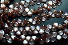 Load image into Gallery viewer, BEADS GEMSTONE 8 Inches Full Strand, Super Finest Cut, AAA Chocolate Moonstone Smooth Heart Briolettes, Size 9.5-10mm Code-HIGH-4092