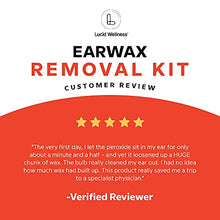 Load image into Gallery viewer, Lucid Wellness: Ear Wax Removal Kit With 6.5% Urea Hydrogen Peroxide Drops (0.5oz) - Ear Wax Drops for Adults, Ear Cleaner Foaming Formula and Bulb Syringe Ear Wax Removal Tool - Ear Cleaning Supplies