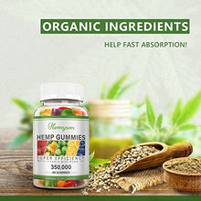 Load image into Gallery viewer, Hemp Seed Gummies Anxiety Stress Relief - Pain & Inflammation - Maximum Strength - Extract Hemp Oil - Sleep Aid Calm Mood Focus Relaxation - High Potency Edible Hemp Gummy Candy Bear Organic -(3Pack)