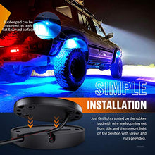 Load image into Gallery viewer, Nilight LED Rock Light 4PCS Blue Light Pods Waterproof Under Body Wheel Well Light Exterior Interior Lights for Car Truck Pickups ATV UTV SUV Motorcycle Boat, 2 Years Warranty