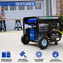 Load image into Gallery viewer, DuroMax XP12000EH Dual Fuel Electric Start Portable Generator, Blue and Black
