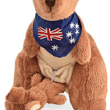 Load image into Gallery viewer, BOHS Plush Red Kangaroo with Australia Scarf and Removable Joey - Huggable Soft Stuffed Mom and Baby Animals Toy- 11 Inches