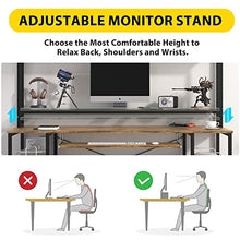 Load image into Gallery viewer, 55 INCH Computer Desk with Keyboard Tray, Industrial Desk with Hutch Storage Shelves Gaming Desk with Monitor Shelf CPU Stand Study Writing Desk for Home Office, Easy to Assemble, Rustic Brown