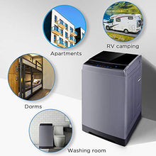 Load image into Gallery viewer, COMFEE’ 1.6 Cu.ft Portable Washing Machine, 11lbs Capacity Fully Automatic Compact Washer with Wheels, 6 Wash Programs Laundry Washer with Drain Pump, Ideal for Apartments, RV, Camping, Magnetic Gray