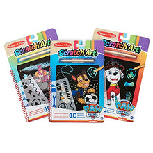 Load image into Gallery viewer, Melissa & Doug PAW Patrol Scratch Art 3-Pack – Chase, Skye, Marshall Color Reveal Travel Activity Pads