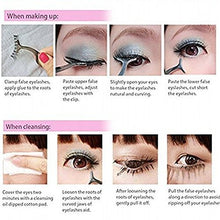 Load image into Gallery viewer, EIAKE False Eyelashes Applicator Tool Eyelash Extension Tweezers Remover Clip Tweezers Nipper (Golden)