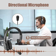 Load image into Gallery viewer, COMEXION Trucker Bluetooth Headset V5.0, Wireless Headset with Noise Canceling&Mute Microphone for Cell Phones, On Ear Bluetooth Headphone with Wireless&Wired Mode for Trucker, Home Office, Skype
