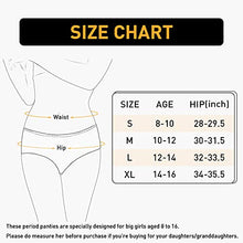 Load image into Gallery viewer, INNERSY Big Girls' Period Panties Menstrual Underwear for First Period Starter 3-Pack(Refreshing Blue Pink Polka Dots,L(12-14 yrs))