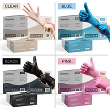 Load image into Gallery viewer, Black Vinyl Disposable Gloves Small 50 Pack - Latex Free, Powder Free Medical Exam Gloves - Surgical, Home, Cleaning, and Food Gloves - 3 Mil Thickness