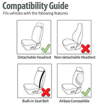 Load image into Gallery viewer, FH Group FB033MINT102 Universal Fit Mint Bucket Automotive Seat Covers fits Most Cars, SUVs, and Trucks (Modernistic Airbag Compatible, Set of 2)