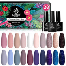 Load image into Gallery viewer, Beetles 20Pcs Gel Nail Polish Kit, with Glossy & Matte Top Coat and Base Coat- Girls Night Collection Popular White Nude Gray Glitters Soak Off Gel Polish Gift for Girls Women