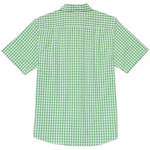 Load image into Gallery viewer, Dubinik Mens Button Down Short Sleeve Shirt 100% Cotton Plaid Casual Shirts with Pocket Bright Green