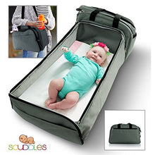 Load image into Gallery viewer, Scuddles 3-1 Portable Bassinet for Baby - Foldable Baby Bed - Travel Bassinet Functions As Diaper Bag And Changing Station - Easy Folding For Travel