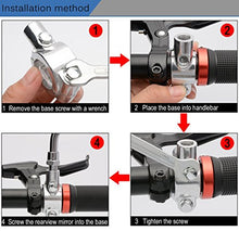 Load image into Gallery viewer, TOPCABIN 1 Pair Bicycle Mirror,Big View Bike Rear View Mirror Blindsight Multi Angle Adjustable Bike Mirror Billet Aluminum Chrome Plated Outside Skull Claw Style Also Suitable for Motorcycle Mirror