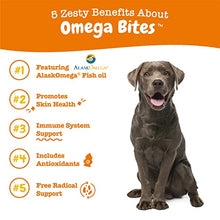 Load image into Gallery viewer, Zesty Paws Omega 3 Alaskan Fish Oil Bites for Dogs - with AlaskOmega for EPA & DHA Fatty Acids - Itch Free Skin - Hip & Joint Support + Heart & Brain Health - Bacon Flavor