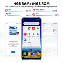 Load image into Gallery viewer, OUKITEL K9 Unlocked Cell Phones 7.12" FHD+ Water Drop Screen 4GB RAM+64GB ROM,16MP+8MP Dual Camera, 6000mAh Battery 4G Android 9.0 Unlocked Smartphones, Dual SIM Smartphone Support OTG(Black)