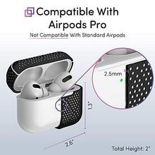 Load image into Gallery viewer, TALK WORKS AirPods Pro Case Cover with Keychain - Protective Hard Silicone Skin for AirPods Keychain Case Clip Carabiner Wireless Charging Compatible with Apple AirPod Pro Carrying Case 2019 - Black