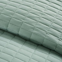 Load image into Gallery viewer, Comfort Spaces Kienna Quilt Set-Luxury Double Sided Stitching Design All Season, Lightweight, Coverlet Bedspread Bedding, Matching Shams, Full/Queen(90"x90"), Seafoam
