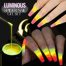 Load image into Gallery viewer, Adealink 3pcs/Set Luminous Spider Nail Gel Set Classic Color Nail Art Spider Gel Manicure Supplies