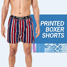 Load image into Gallery viewer, Badger Smith Men's 5 - Pack and 3 - Pack Cotton Print Multicolor Boxer Shorts (S, Multi Pack of 3)
