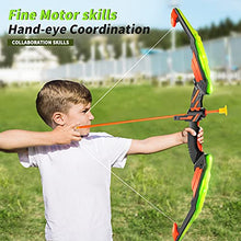 Load image into Gallery viewer, TEMI Kids Bow and Arrow Set - LED Light Up Archery Toy Set with 10 Suction Cup Arrows, Target & Quiver, Indoor and Outdoor Toys for Children Boys Girls