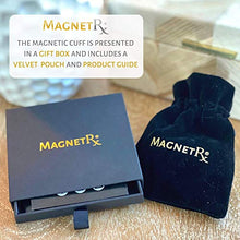Load image into Gallery viewer, MagnetRX® Magnetic Therapy Bracelet Cuff - Twisted Cable Stainless Steel Bangle Magnetic Bracelets for Pain Relief, Balance & Energy - Elegant Golf Bracelet for Men & Women (Gunmetal | Medium)