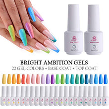 Load image into Gallery viewer, Makartt Gel Nail Polish Kit- 22 Pastel Summer Gel Colors Gel Nail Polish 8ML Base Coat Top Coat Soak Off Gel P-30
