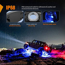 Load image into Gallery viewer, Nilight LED Rock Light 4PCS Blue Light Pods Waterproof Under Body Wheel Well Light Exterior Interior Lights for Car Truck Pickups ATV UTV SUV Motorcycle Boat, 2 Years Warranty