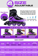 Load image into Gallery viewer, PAPAISON Adjustable Inline Skates for Kids and Adults with Full Light Up Wheels , Outdoor Roller Skates for Girls and Boys, Men and Women