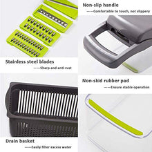 Load image into Gallery viewer, Vegetable Chopper - Spiralizer Vegetable Slicer - Onion Chopper with Container - Pro Food Chopper - Slicer Dicer Cutter - 7 Blades