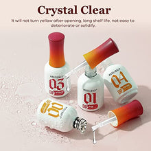 Load image into Gallery viewer, Modelones 4 Pcs 15ml Dip Powder Liquid Set with Base Coat / Top Coat / Activator / Brush Saver, Dipping Powder System Essential Kit for French Nail Art Manicure, Long Lasting and No Nail Lamp Needed