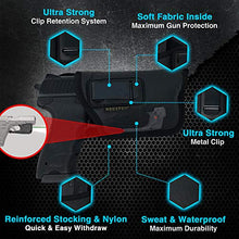 Load image into Gallery viewer, IWB Gun Holster by Houston - ECO Leather Concealed Carry Soft Material | FITS Most Full Sizes, Like XDM, Glock 17/19/21, 92 FS (with Laser) (Right) (CHP-57BL-RH)