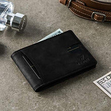 Load image into Gallery viewer, YBONNE RFID Blocking Slim Bifold Wallets for Men, Made of Finest Genuine Leather (Black)