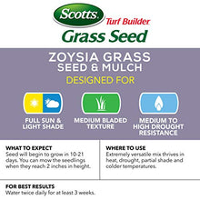 Load image into Gallery viewer, Scotts Turf Builder Grass Seed Zoysia Grass Seed and Mulch, 5 lb. - Full Sun and Light Shade - Thrives in Heat & Drought - Grows a Tough, Durable, Low-Maintenance Lawn - Seeds up to 2,000 sq. ft.