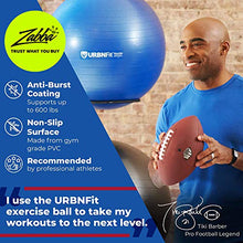Load image into Gallery viewer, URBNFit Exercise Ball (Multiple Sizes) for Fitness, Stability, Balance & Yoga Ball - Workout Guide & Quick Pump Included - Anti Burst Professional Quality Design