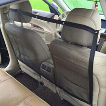 Load image into Gallery viewer, XGao Car Dog Barrier Safety Net Guard Net 45.2”×24.4” Pet Backseat Mesh Universal Stretchable Storage Organizer Nets Cat Disturb Stopper Microgrid for SUV Cars Jeep Truck Vehicle Dogs Pets (Black)