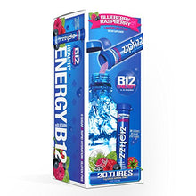 Load image into Gallery viewer, Zipfizz Healthy Energy Drink Mix, Hydration with B12 & Multi Vitamins, Blue, Blueberry Raspberry, 0.38 Oz, Pack of 20