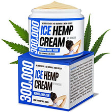 Load image into Gallery viewer, Ice Hеmp Cream for Arthritis 300,000 - Back & Muscle Pain Relief – Foot & Knee, Joint & Neck Inflammation Therapy – Made in USA – Organic Reliever (1) (1)