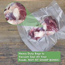 Load image into Gallery viewer, WISH Vacuum Sealer Bags Rolls (4-Pack), 11 Inch X 25 Feet Fit Inside Machine Heavy Duty Embossed BPA Free Food Storage Bags Rolls Work with FoodSaver Vacuum Sealer Sous Vide Cooking (Total 100 Feet)