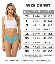 Load image into Gallery viewer, wirarpa Women's Cotton Underwear Comfy Mid Waisted Plus Size Briefs 5 Pack Breathable Ladies Panties Multicolor Size 6